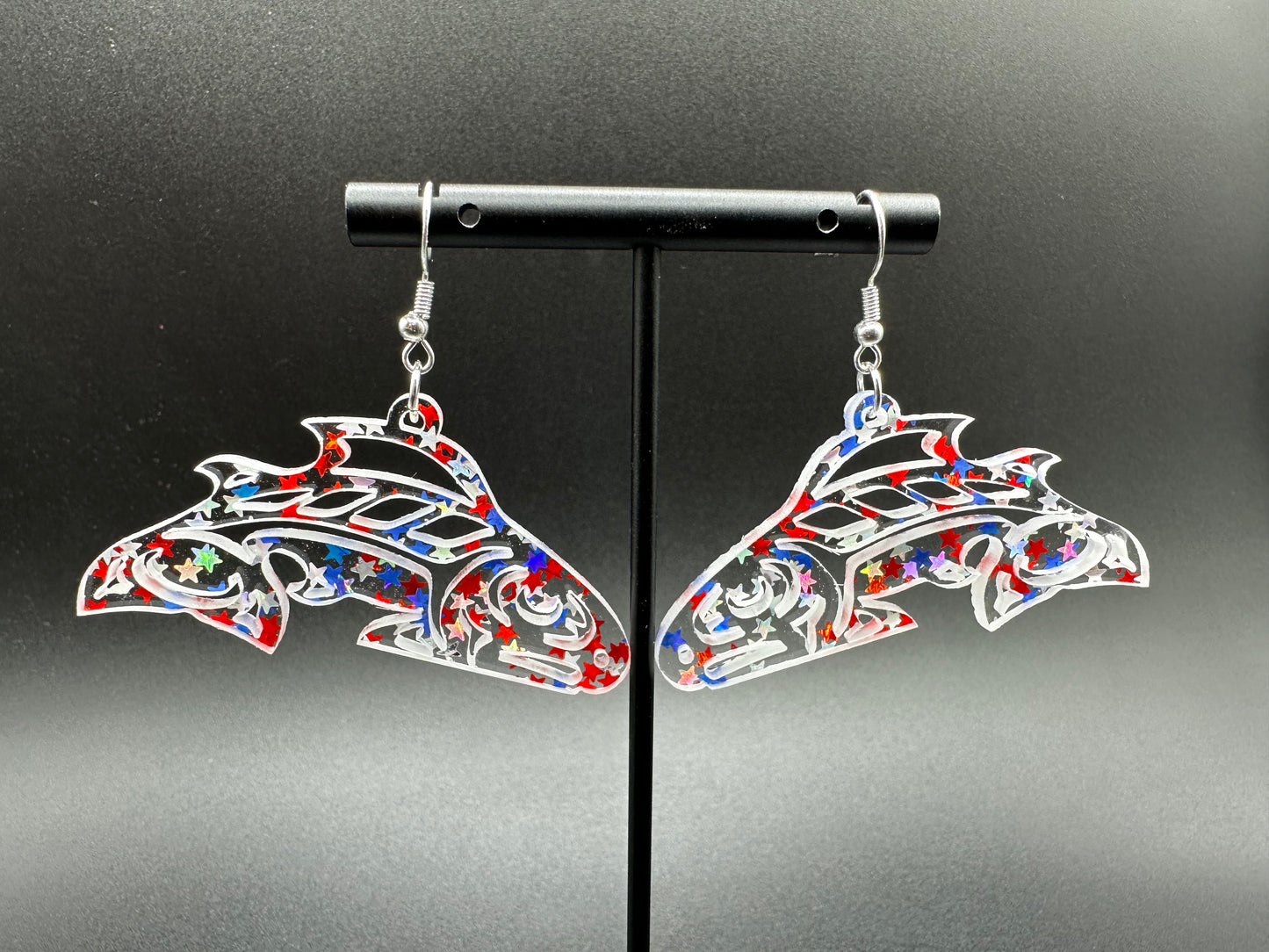 Firework Salmon Earrings