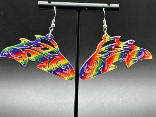 Pride Salmon Earings